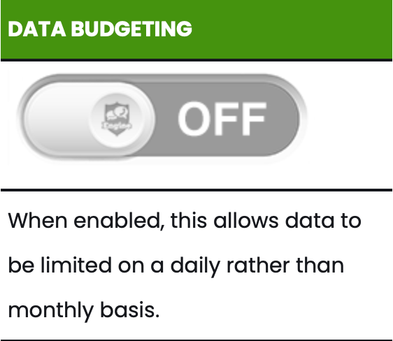data bugeting