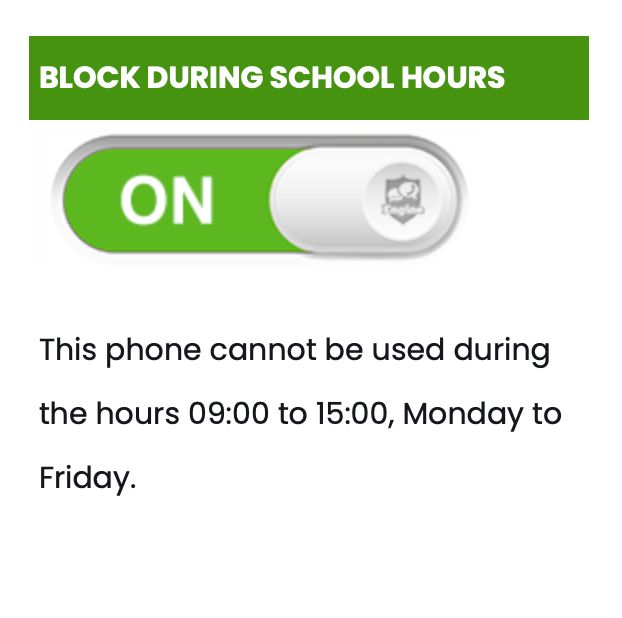 block phones at school on